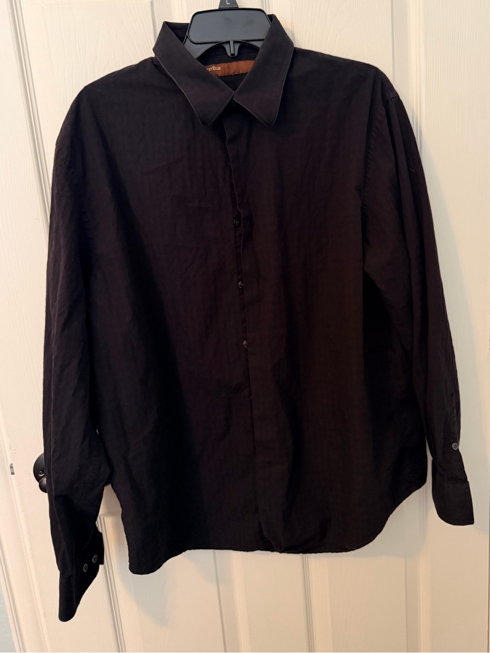 Perry Ellis Black Long-Sleeve Dress Shirt